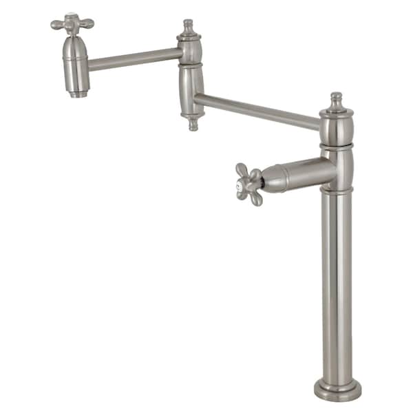 Deck Mount Pot Filler, Brushed Nickel